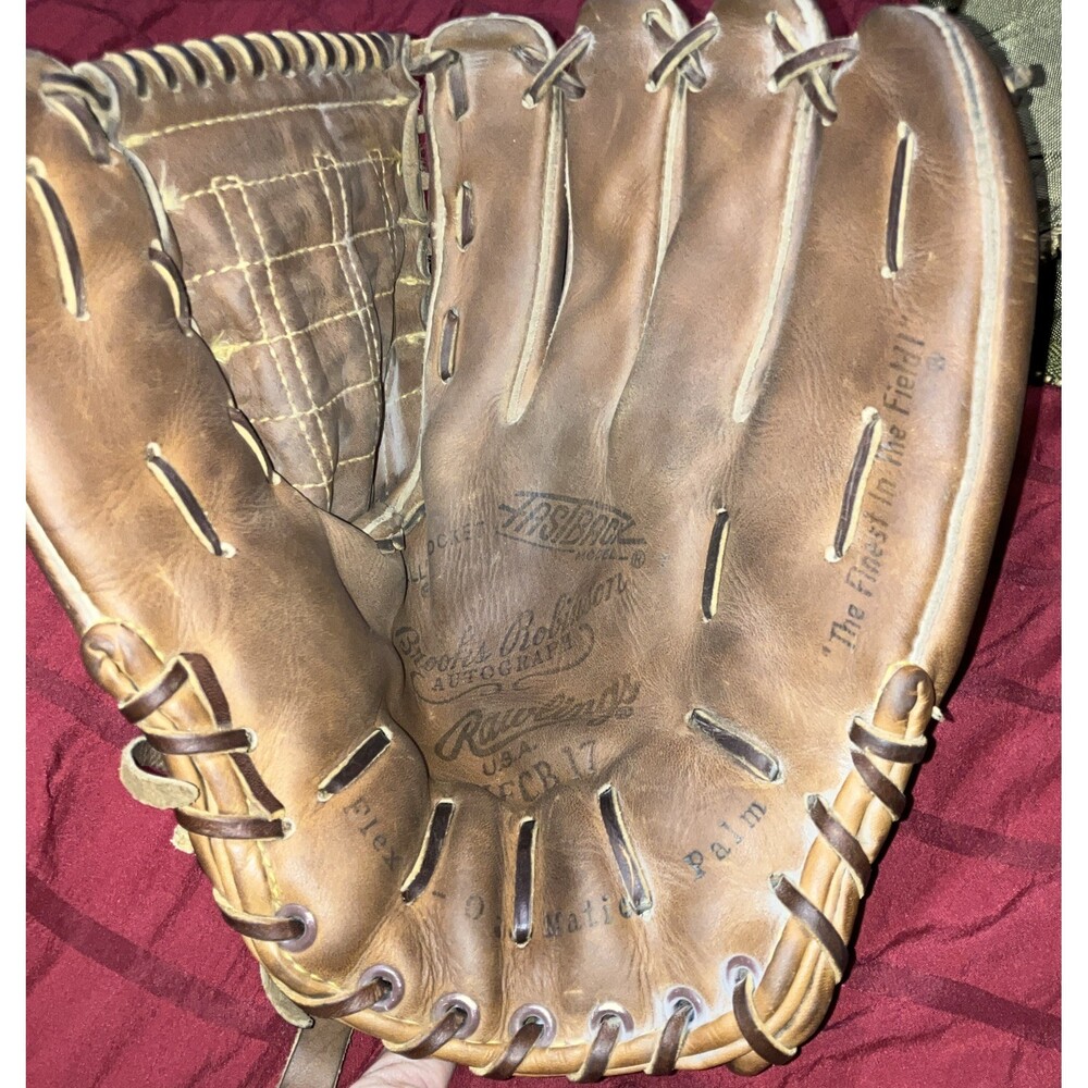 Rawlings Brooks Robinson XFCB 17 Deep Well Pocket LHT Baseball Glove 1970s - Picture 10 of 10